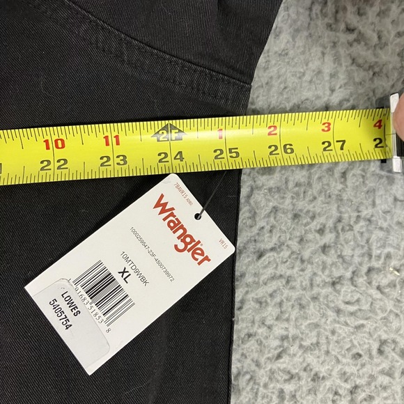 Wrangler Shirt Mens XL Black Denim Western Snap Long Sleeve Cowboy Workwear - Picture 6 of 8